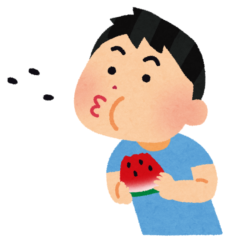 A man eating watermelon