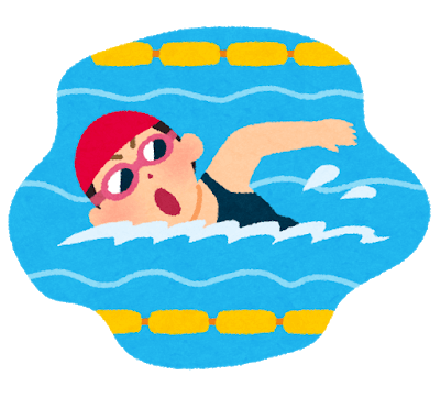 A swimming woman